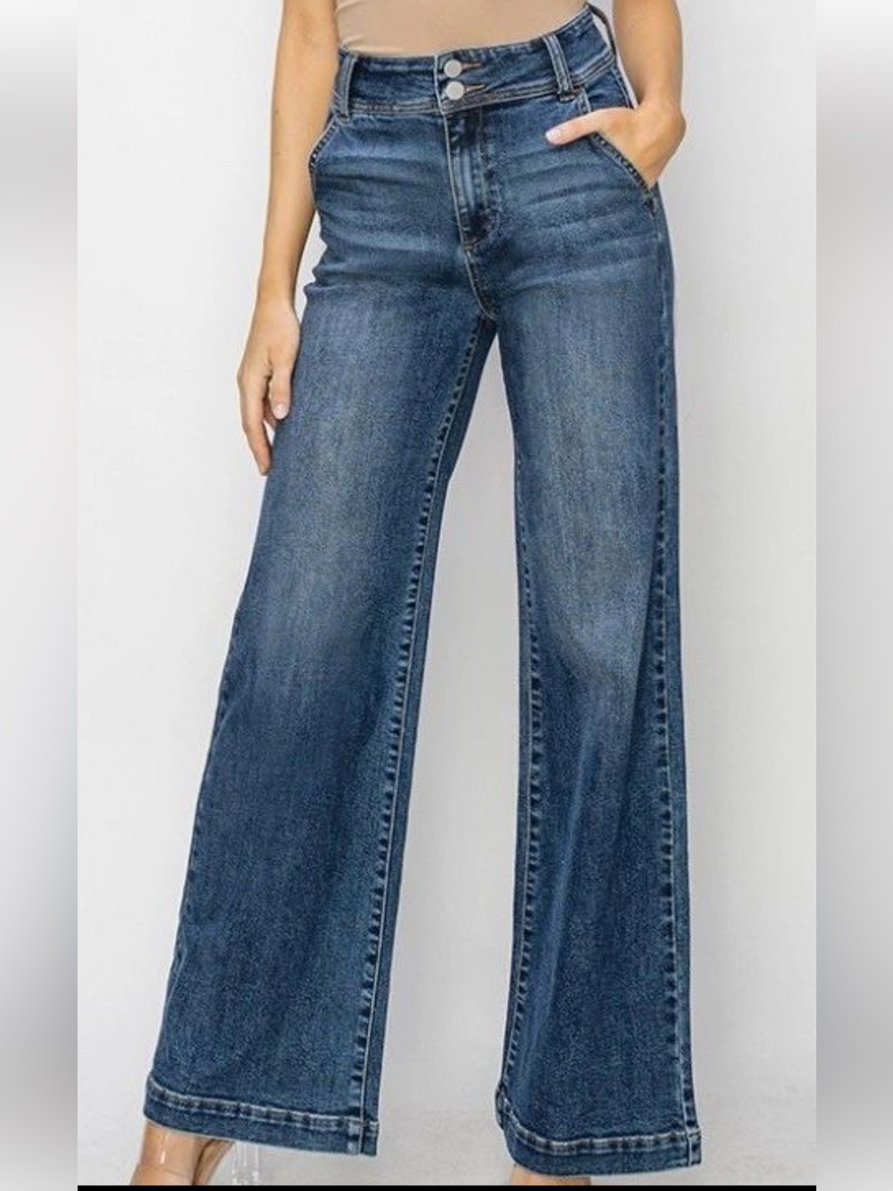 Risen for Social Threads Wide-Leg Trouser Jeans with High Rise